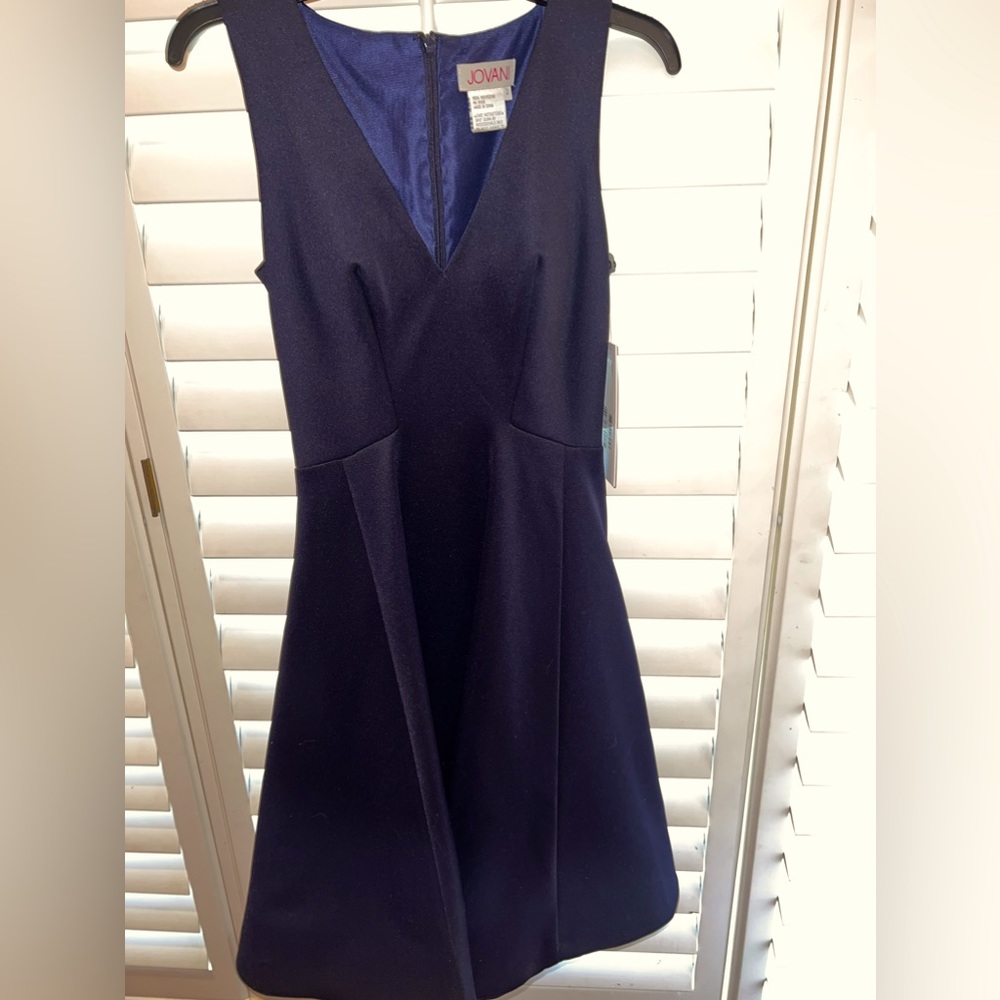 Navy Jovani Dress NWT